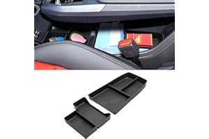 Jaronx Compatible with BMW X1 Center Console Organizer Tray 2023 2024 2025 U11, 2PCS Lower Console Organizer Tray, TPE Storage Box for 2023-2025 BMW X1 Accessories