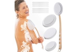 Creamify Lotion Applicator- 2 in 1 Body Brushes & Back Cream Applicator, Long Wooden Handle for Easy Self Application of Shower Bath Body Wash Brush, Skin Cream, Suntan, Tanning, Aloe