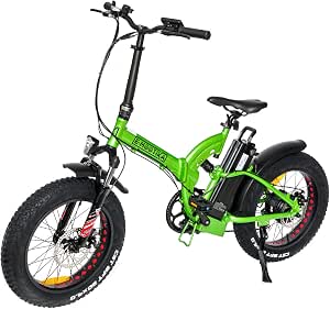 Mini Fat e bike pieghevole E - Mootika - con ruote da 20 verde : Amazon.it:  Sport e tempo libero