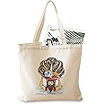 Darkbuck Shree Krishna Canvas Tote Bag For Women & Man Printed Shoulder Aesthetic Zipper Lock Totebag