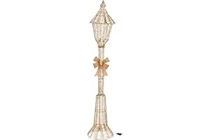 Smart Garden GoldTwist Lamp Post 90 cm – Warm White LED Christmas Outdoor Light – Illuminated Garden Decoration with Auto Timer – Indoor or Outdoor Festive Ornament