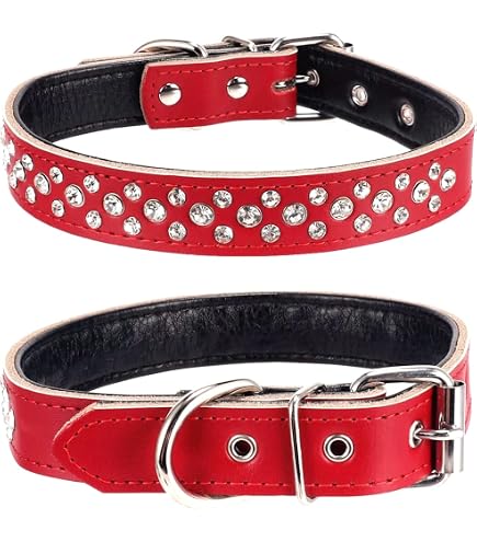 Collar De Cuero Ajustable Para Mascotas, Correa Para El Cuello De Cuero PU, Punk, Con Remaches Y