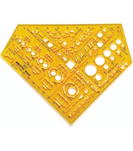 Trace-cercles STANDARDGRAPH GXST1315F - 45 Cercles De 1 à 36 Mm + 4 Rayons - Transparent Orange - 4