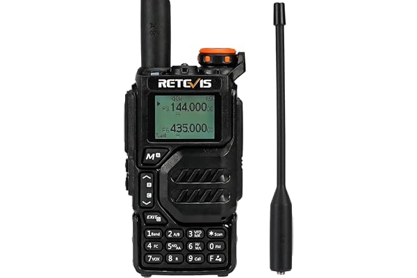 Retevis RA79 Talkie Walkie Longue Portée, Radio Amateur Double Bande avec Synchronisation des Canaux, Réception Air Band, Radio Portable Batterie 1400 mAh, Talkie Walkie Longue Portée, Chasse (1 Pcs)
