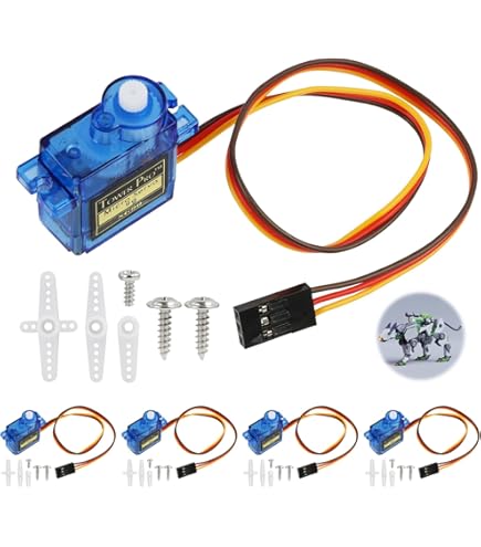 FEETECH Stemedu FS90R Lot De 4 Servomoteurs Micro RC 9 G 6 V 1,5 - 9