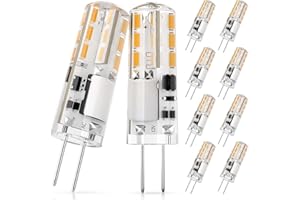 DiCUNO G4 LED Bulb 1.2W, AC/DC 12V with 120LM, Warm White 3000K, SMD, Replacement for 10W Halogen Bulbs, Not Dimmable, No Fli