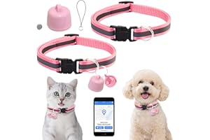 ASTRIVA Katze GPS Tracker Hund Kompatibel mit iOS ＆ Android, Weltweite Standortverfolgung, Katzen Halsband GPS Trackers Ohne ABO, Mini Pet Tracker für Katzentracker Katzentracking Peilsenders (Rosa)