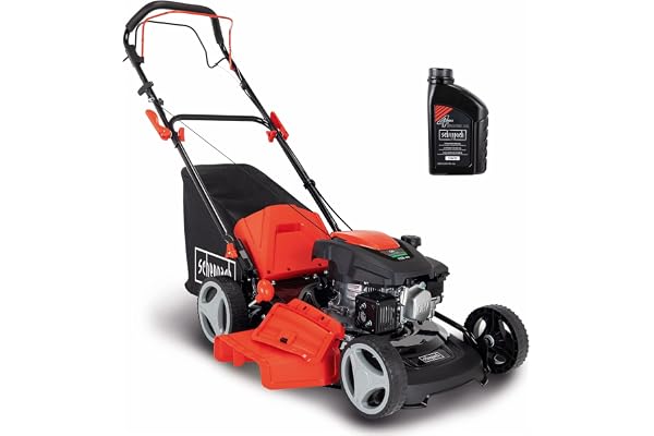 Scheppach Tondeuse à Gazon Thermique MS161-46 | Autotractée | Moteur 4T de 150cm3 | Largeur de Coupe 46cm | 55 litres | Ejection Latérale & Fonction Mulching (avec Huile Moteur)