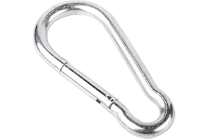 MARCOPOL (Lot de 2) Mousqueton en acier galvanisé à pression 11 x 120 mm DIN 5299 Clip mousqueton à fermeture à ressort (2)