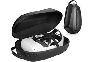 Q2 Hard Carrying Case for Oculus Quest 2 Adjustable Elite Strap and Oculus Quest 2 Headset Storage Bag,Compatible with Eyglo Q2 Head Strap,Oculus Quest 2 Accessories,Meta Quest 2 Case (Black)