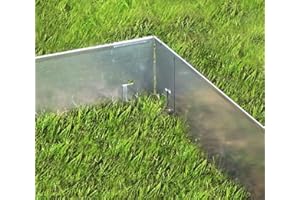 HN KERNSTÜTZEN METALLWAREN Ecke für Rasenkante Metall - Passend zu unseren 120cm Langen Rasenkanten - 2er Set Ecke für Beeteinfassung Metall - Höhe 18,5 cm - Ideal für Garten Beeteinfassung & Wegbegrenzung - Feuerverzinkt