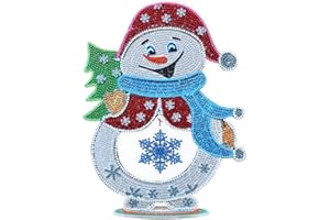 Demiawaking DIY 5D Mosaik Kristall Diamond Painting Weihnachtsbaum Handwerk Diamant Malerei Kit Weihnachtsdeko Ornamente Weihnachten Geschenke (Leuchtend O)