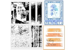 GLOBLELAND Tampons Transparents Peinture Fond Graffiti Fond Silicone Tampons Transparents en Silicone pour la Fabrication de Cartes DIY Scrapbooking Photo Journal Album Décoration