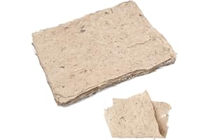 Granvoo 50 Fogli di Carta di Gelso 30 x 40 cm, Carta di Riso, Fogli di Carta Fatta a Mano, Carta da Calligrafia, Carta da Disegno Tradizionale, Design Artigianale Fatto a Mano Tessuto Artistico