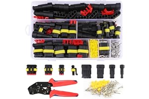 KFZ Stecker KFZ Kabel Steckverbinder: YIDM 352 Stück Wasserdichte KFZ Kabel Steckverbinder+Crimper Zange, KFZ Stecker Steckverbindung Set,1-6 Polig Kabel Steckverbinder Stecker für Autos Motorräder