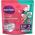 EverEve Ultra Absorbent Disposable Period Panties, S-M, 2's Pack, 0% Leaks, Sanitary protection for women & Girls, Maternity Delivery Pads, 360 Protection, Postpartum & Overnight use, Heavy Flow