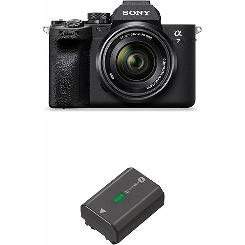 Sony Alpha ILCE-7M4K Full-Frame Hybrid Camera 33MP Interchangeable-Lens Mirrorless Camera|28-70mm Digital Zoom|4K 60P Video Recording|Real-Time Eye AF Rechargeable Battery(NP-FZ100) - Black