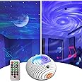 Flying Saucer Galaxy Projector Aurora Projector 2-in-1, Star Projector with 56 Light Effects and 5 White Noise, Night Light Projector for Kids Adults, Ideal as Birthday/Children's Day Gift