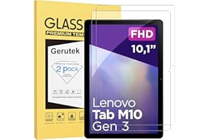 Gerutek [2 Stück Panzer Schutz Glas für Lenovo Tab M10 (3. Gen) 10,1 Zoll, Schutzfolie Kratzfest, Anti-Bläschen, Ultra-Klar, Schutzglas Displayschutzfolie für Tab M10 3rd Gen 10.1" (TB-328F/TB-328X)