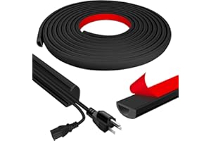 JAHOMFAI Canalina flessibile autoadesiva, 6 m, per pavimento per pavimenti, soffitti, pareti, piastrelle