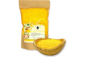 WOODFLAME DECO AND MORE Woodflame Bienenwachs Pastillen, Deutsche Qualität, 200g, 100% natürliches Bienenwachs, Perfekt geeignet für Kosmetikprodukte, Bienenwachstücher, Seife, Holzpolitur und Kerzenherstellung