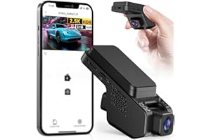 Veement Dashcam Auto Vorne Und Innen 2,5k+1080p, Mini Dash Cam Auto Kamera Mit 32-GB-Karte, Super-Nachtsicht, 4 IR-LEDs, 165° Weitwinkel WDR, G-Sensor, Loop-Aufnahme, 24H Parkmodus (Schwarz)