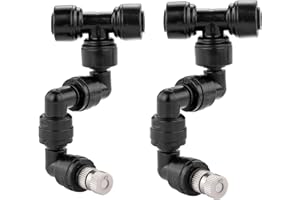 Lpraer 2 pieces reptile terrarium nozzle, 360° adjustable reptile nozzles, fogger mist sprinkler spray nozzle, irrigation system, terrarium accessories for reptile aquarium, tank, rainforest