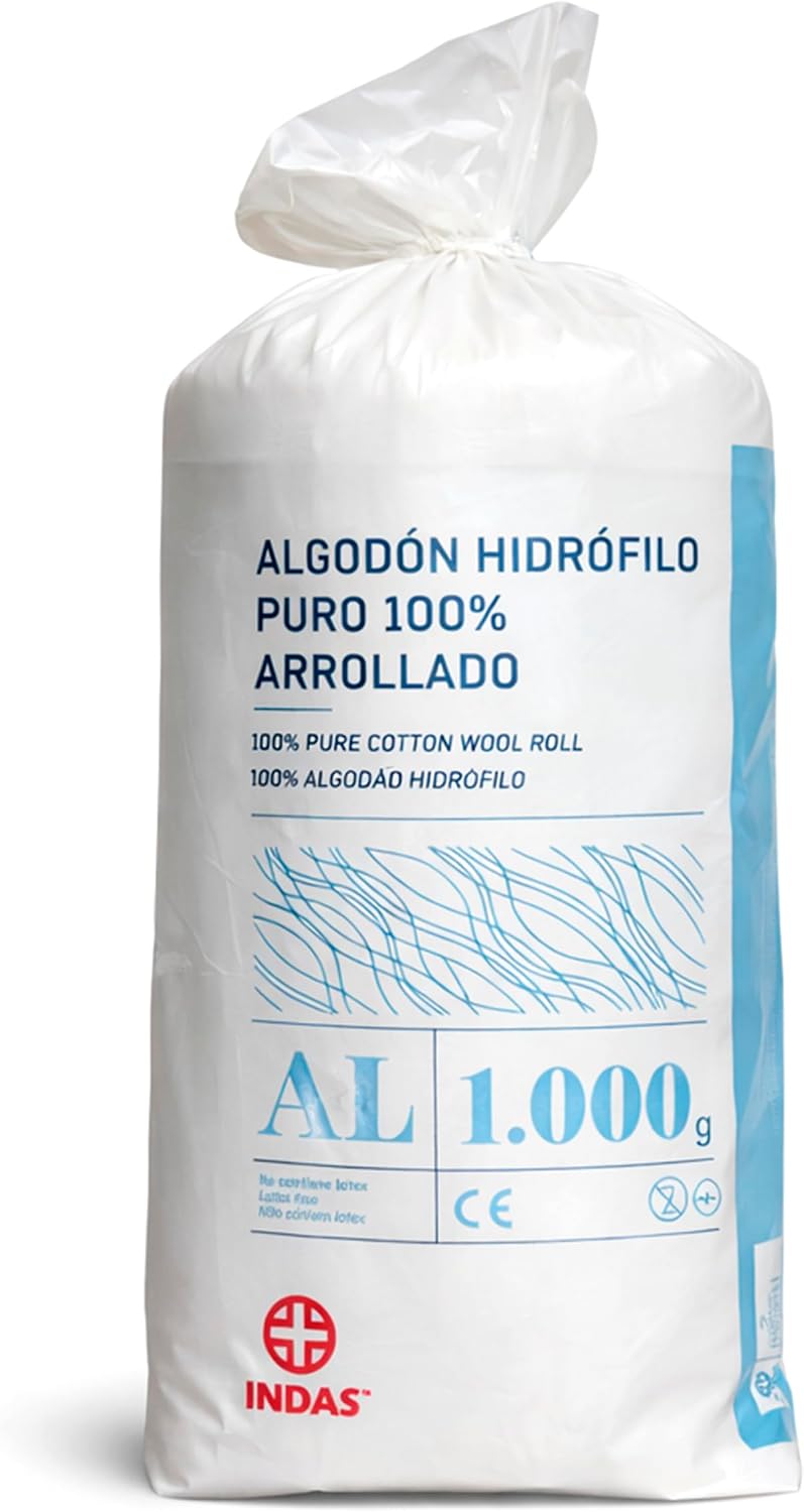 MEDINET CLINIC Algodón Arrollado 1000 g para Uso Sanitario y Doméstico