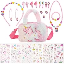 Sac En Peluche Pour Fille Avec Bijoux Et Accessoires Cheveux - Cadeau Mignon Pour Petites Princesses