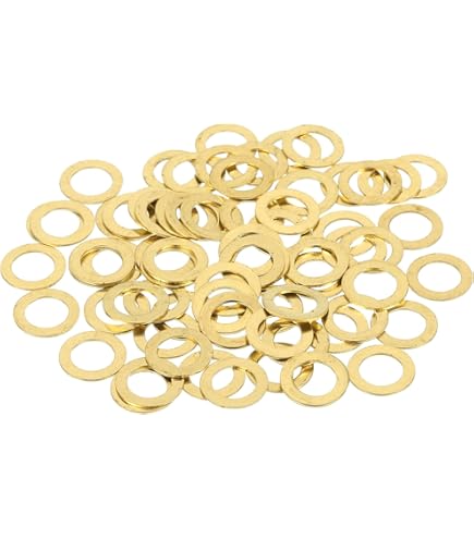 20-Pack Brass Sealing Washers 6.3x12x1.5mm - Flat Ring Gaskets For M6 Screws