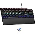 The G-Lab Keyz Carbon Ex - Clavier Mécanique Azerty Switch Bleu - Clavier Gaming Rétroéclairage LED RGB, Anti-ghosting Total,