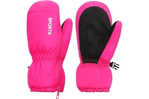 Fengzio Skihandschuhe Kinder Wasserdicht, Warme Winterhandschuhe Kinder Junge und Mädchen für 2-7 Jahre alt Schneehandschuhe Kinder Outdoor Sports in Winter für Snowboard Radfahren etw