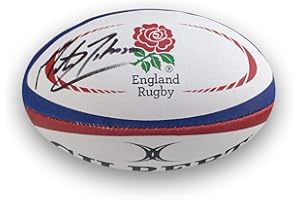 EXCLUSIVE MEMORABILIA Martin Johnson Signed England Rugby Ball