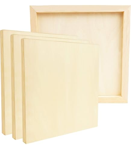 Set 4 Pannelli In Legno Per Pittura - Tela Betulla 28x36 Cm, Superficie Liscia Per Olio E Acrilico