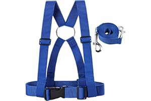 TNEDFOD Pferdeleine zum Spielen für Kinder, Verstellbares Pferdeleine Kinder, Pferdegeschirr zum Spielen für Jungen Mädchen Rollenspiel, Outdoor Spielzeug, Blau