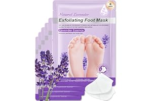LYSDEFEU Masque Peeling Pied-6 Paires Exfoliant Masque Pieds Très Secs et Abîmés, Hydratantes Nourrissant Soin Des Pieds,Foot Peel Mask Pour Femmes & Hommes,Réparer les Talons Fissurés et Morts- lavande