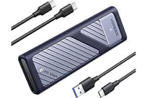 UGREEN Case SSD M.2 NVMe SATA 20Gbps USB C 3.2 Gen 2x2, Enclosure per Disco Rigido M/M&B Key 2230/2242/2260/2280, Case Hard Disk con Cavo Compatibile con 970 Evo Plus 980 PRO WD SN770 Kingston
