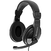 ZEBRONICS Zeb-200HM Wired On Ear Headphone with Mic, Dual 3.5mm Connectors, Adjustable Headband for PC Computers/Laptop (Black)