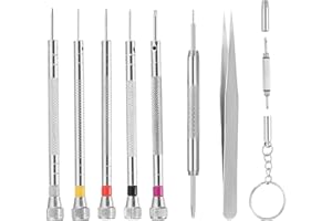 SZYILIDA 9 Pz Set Cacciaviti Precisione, Cacciaviti Orologiaio, Kit Cacciavite per Occhiali, 0,8-1,6 mm Cacciavite Professionali, Cacciavite per Riparazione Occhiali da Sole Cinturino Orologio Elettronica