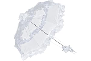 VON LILIENFELD® Ombrelle Mariée Femme Accessoire Petit Salomea Noir/Blanc