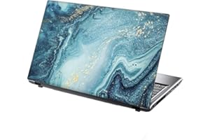 15.6 INCH TAYLORHE SKINS TaylorHe 13-14 pulgadas portátil Skin vinilo calcomanía con patrones coloridos y efecto cuero laminado hecho en Gran Bretaña azul que fluye mármol