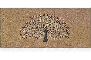 AOAOPQ Door Mats Outdoor Heavy Duty Outside Door Mats Non Slip Waterproof Rubber Backed Outdoor Large Doormat for Front Door Entryway Patio 45x120cm Brown