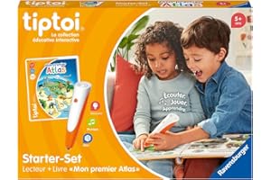 Ravensburger - tiptoi® - Starter Set - Lecteur + Livre 'Mon Premier Atlas' - Jeu éducatif électronique, sans écran - Dès 5 Ans - Version française - 00177