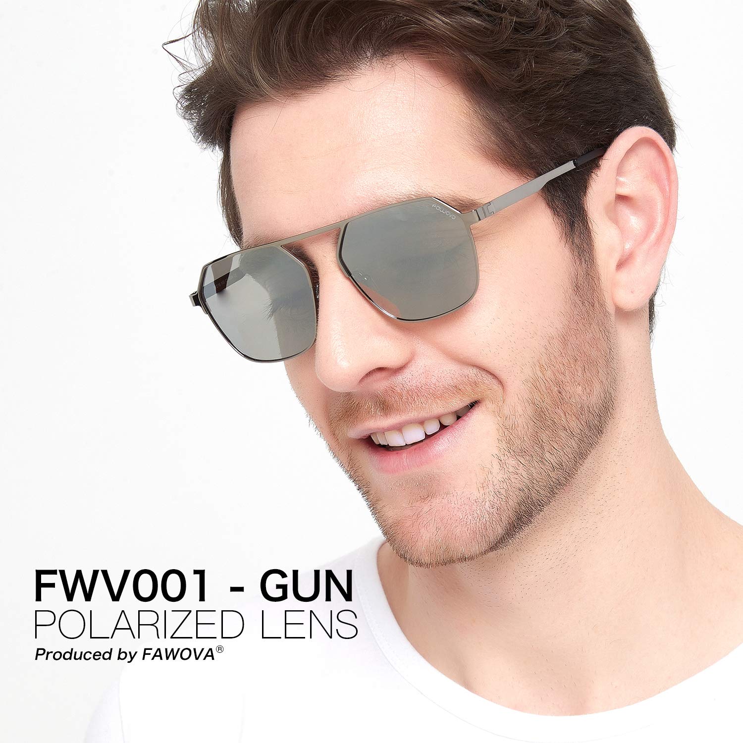 fawova-Gafas-Sol-Hexagonales-Hombre-Polarizadas-Gafas-Sol-Redondas-UnisexEspejo-PlateadasReflejado-UV400Cat356mm