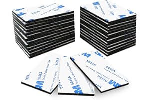 kinoco 20 pcs Autocollants Double Face Extra Forts - Adhésif Puissant pour Maison, Décoration & DIY - Forte Adhésion (5 cm x 3 cm x 3 mm, rectangles) ﻿