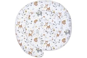 Totsy Baby XXL Bettschlange Bettkissen Stillkissen Bettrolle Bettkantenschutz Zierkissen Bettumrandung Schlange XL Handmade Braun mit Hirsch 200 cm