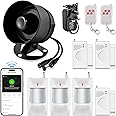 Fuers Home Security Systems WiFi Burglar Alarms120 dB Home Alarm Systems 10 Piece PIR Motion Sensor with Remote Control Shed Alarm with Free App Notification for House Safety