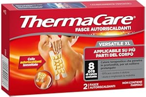 ThermaCare Versatile XL Fasce Autoriscaldanti a Calore Terapeutico per Dolore Diffuso, 8 Ore Calore Costante, 2 Fasce Monouso