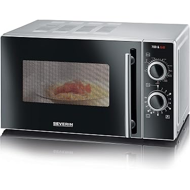 Four Micro-ondes Daya 20 Litres Avec Grill - 9 Programmes, Décongélation, Plateau Tournant 25,5 Cm, Commande Mécanique