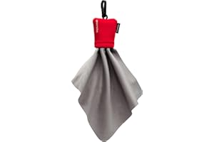 SPUDZ Classic | Microfiber Cloth Screen Cleaner and Lens Cleaner | Open Bottom | Red | 6 x 6 Inches